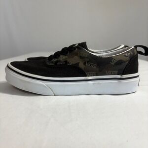 Vans Era Camouflage‎ Elastic Lace Logo Skate Shoes Sneakers Kids Size 2